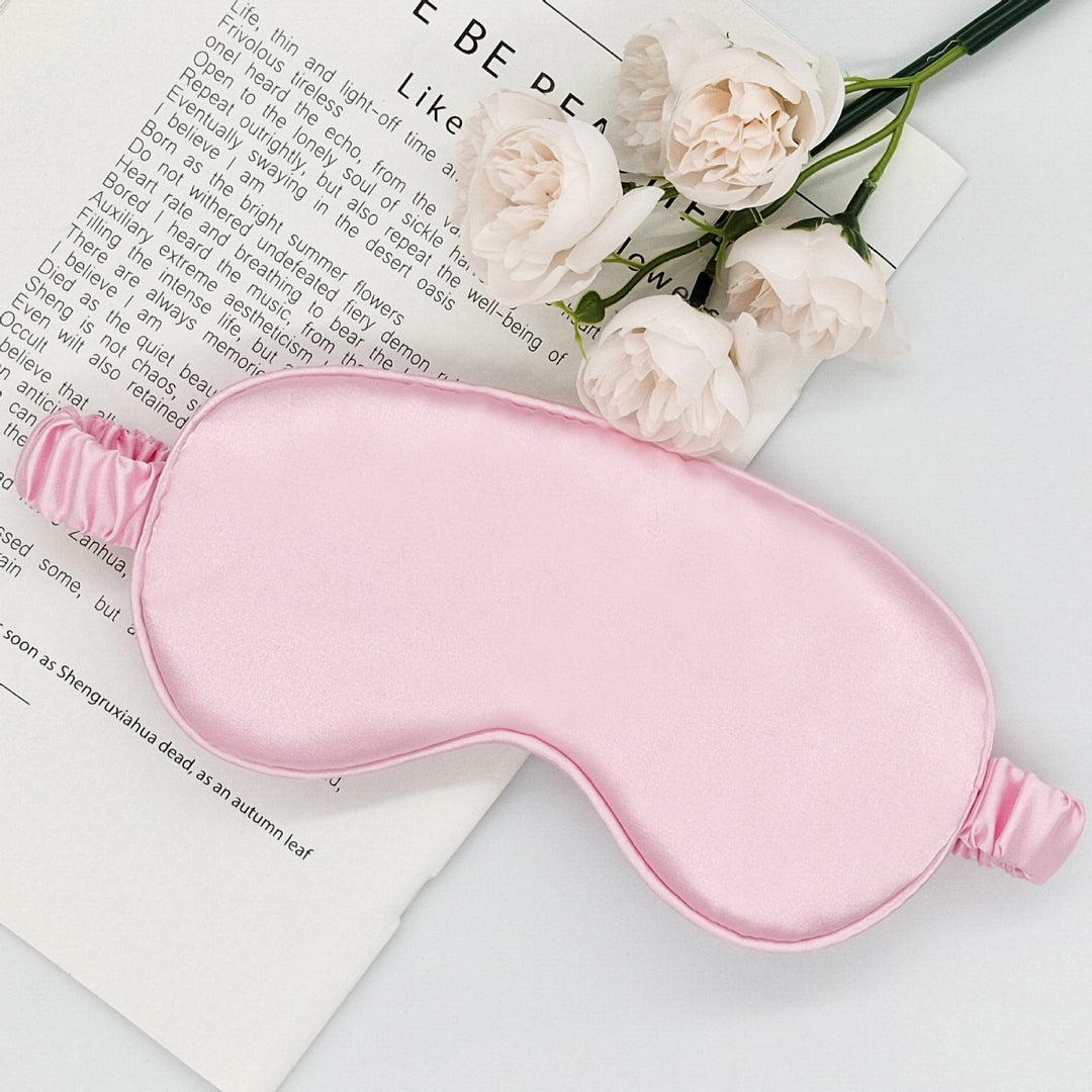 Seidenähnliche Schlafmaske für Damen mit extra Polsterung und elastischer Satinkordel Skanto