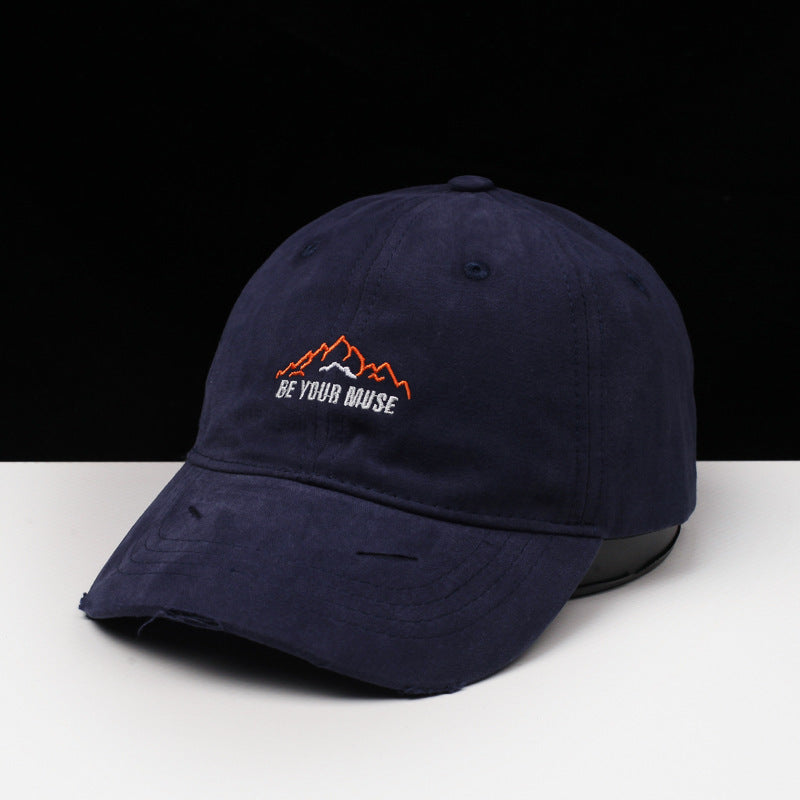 Damen Baseballkappe aus Baumwolle im Used-Look mit Stickerei Skanto