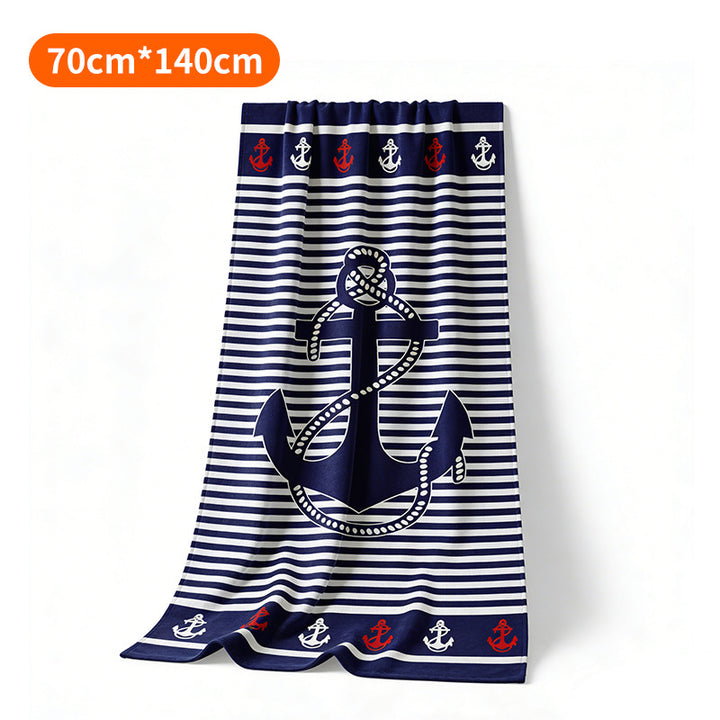 Strandtuch mit maritimem Anker-Design Skanto