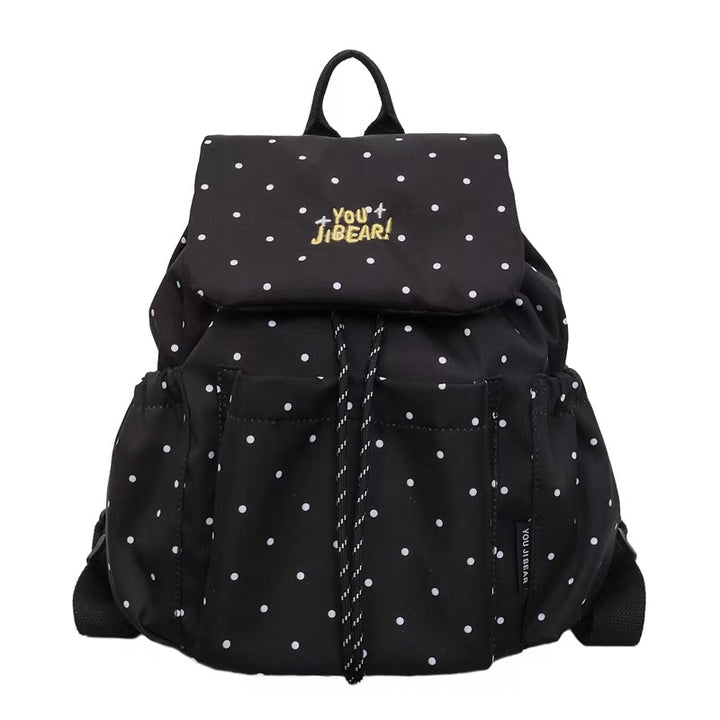 Strukturierter Polka-Dot-Rucksack Skanto