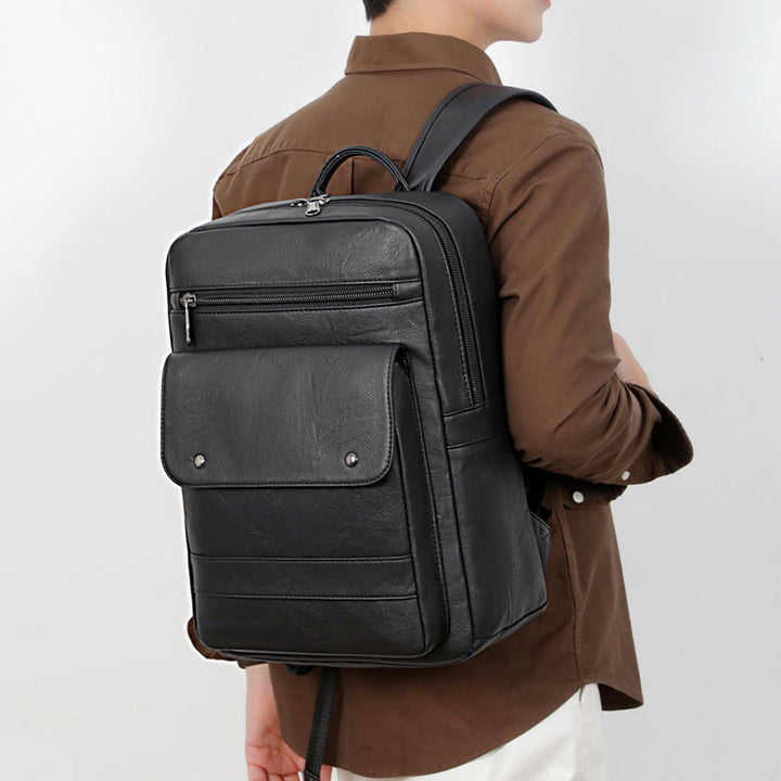 Hochwertiger Kunstleder-Rucksack mit viel Stauraum und ergonomischem Design Skanto