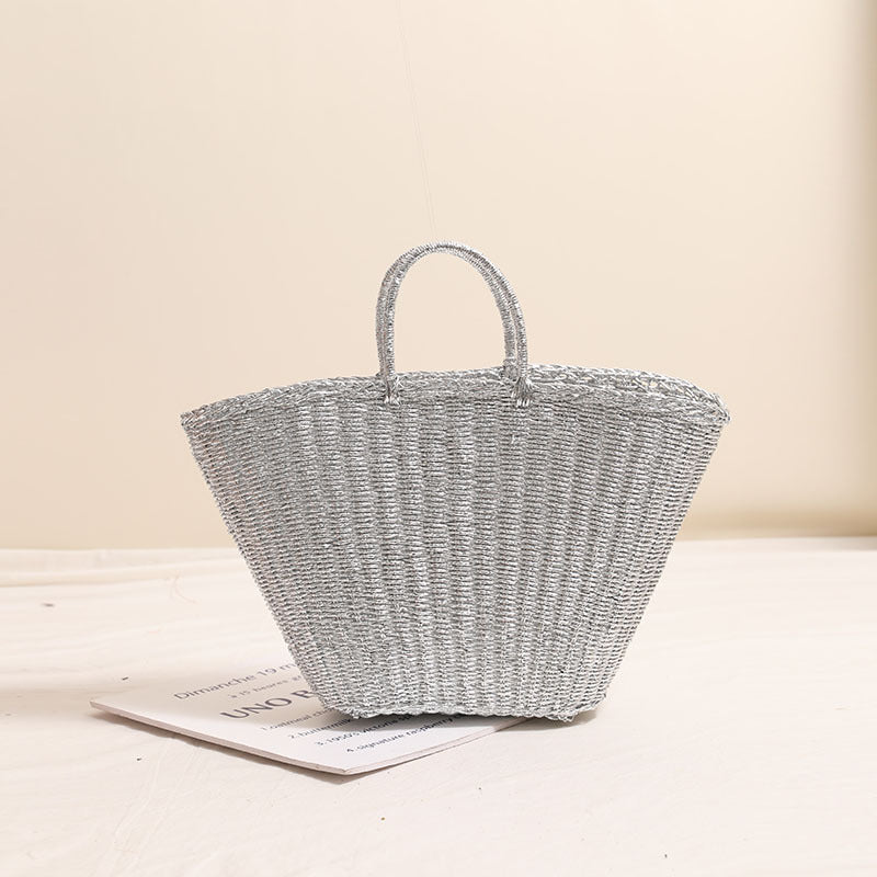 Elegante gewebte Korbtasche mit stabilen Griffen Skanto