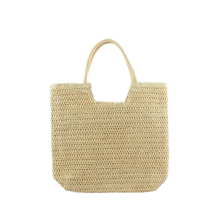 Handtasche aus handgewebtem Naturmaterial mit großen Tragegriffen Skanto