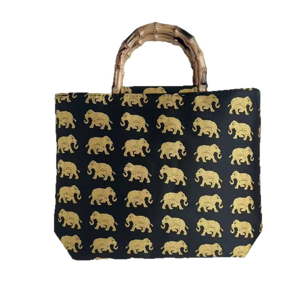 Stilvolle Baumwolltasche mit Bambusgriff Skanto