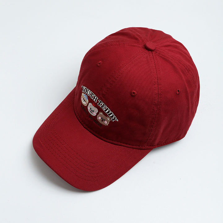 Lustige bestickte Teddybär-Baseballkappe für Damen Skanto