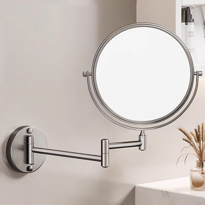 Skanto Wiederaufladbarer Wandmontierter Rasierspiegel | 360° Drehbar. 1X/10X Vergrößerung & Einstellbare LED-Beleuchtung für das Badezimmer