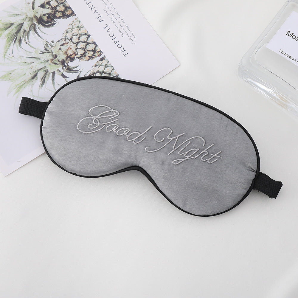 Unisex Skanto Bestickte Kontur-Schlafmaske mit dekorativer Schriftstickerei und verstellbarem Gummiband