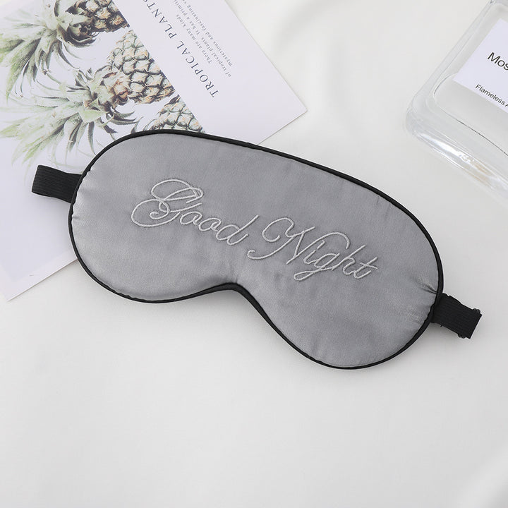 Unisex Skanto Bestickte Kontur-Schlafmaske mit dekorativer Schriftstickerei und verstellbarem Gummiband