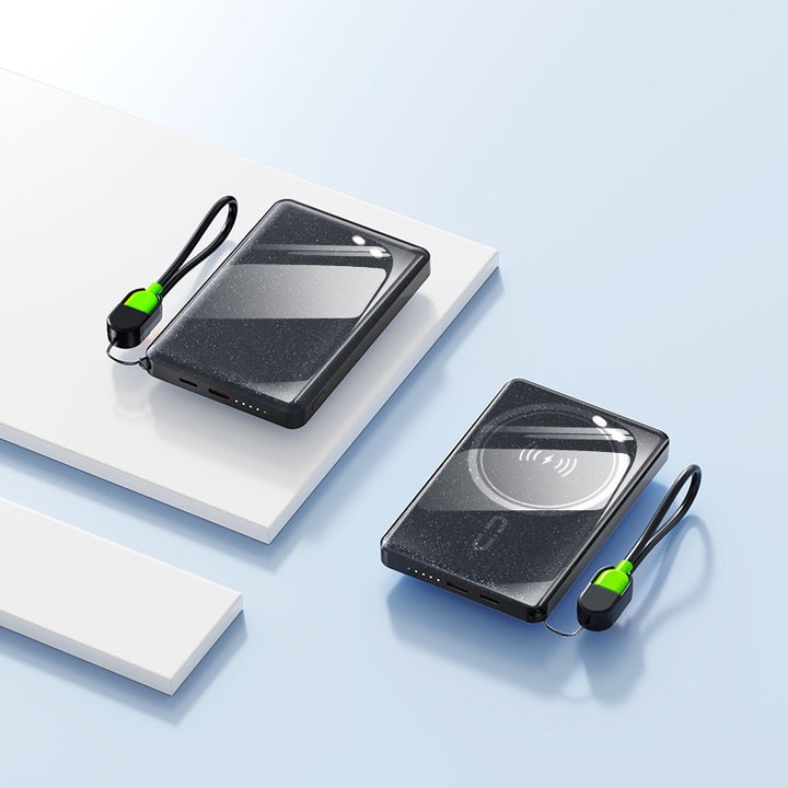 Tragbare Powerbank mit kabelloser Ladeoption und High-Speed-Technologie Skanto