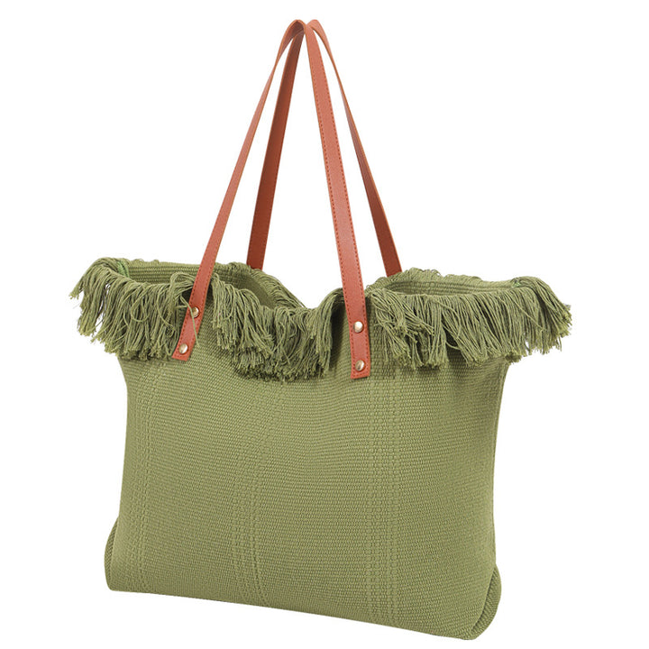 Strandtasche mit auffälligen Fransen Skanto