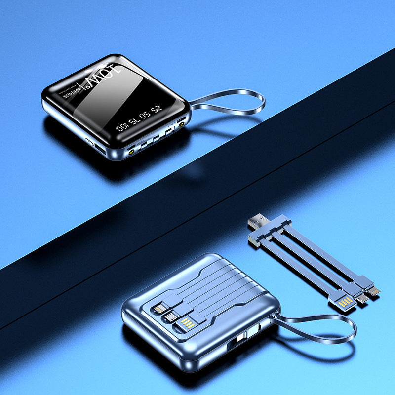 Tragbare Powerbank mit Digitalanzeige und multifunktionalem Kabel Skanto