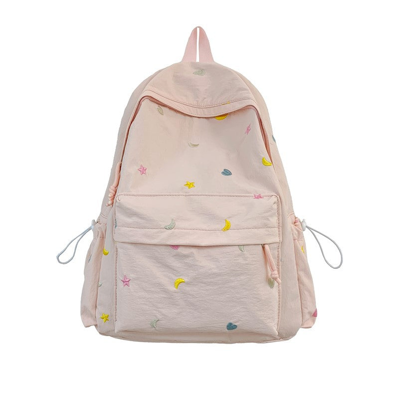 Rucksack Skanto mit gesticktem Stern- und Mondmuster
