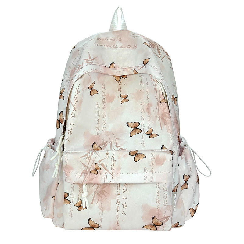 Künstlerischer Rucksack mit Schmetterlingsdruck Skanto
