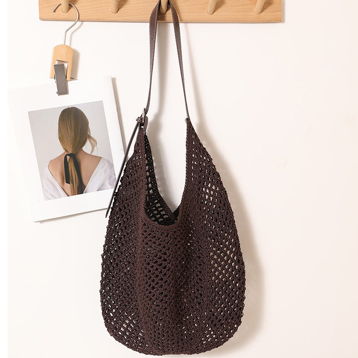 Leichte Netztasche mit verstellbarem Lederriemen Skanto