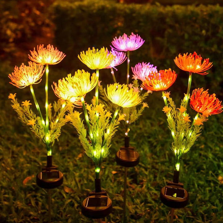 Skanto beleuchteter Blumenstecker-Cluster mit integrierten Solar-LED-Stielen Skanto