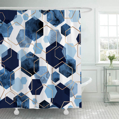 Duschvorhang mit geometrischem Muster Skanto