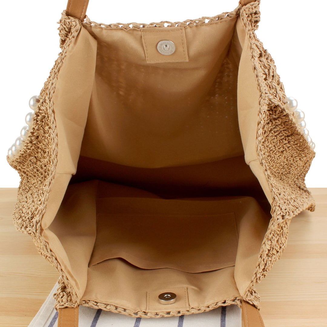 Ausdrucksstarke Strohtasche Skanto