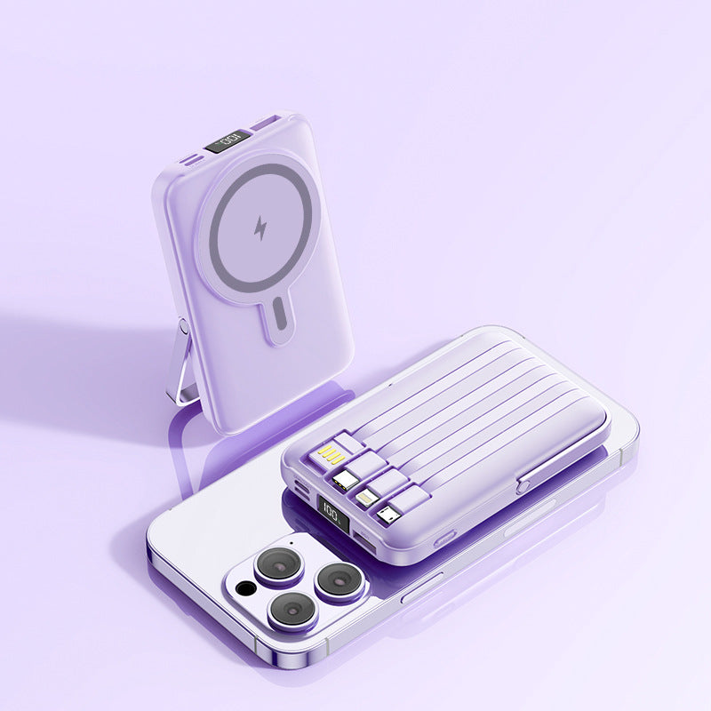 Tragbare Powerbank mit multifunktionalen Ladekabeln Skanto