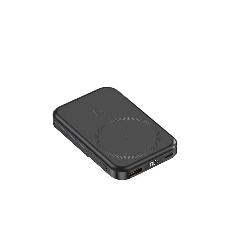 Tragbare Qi-Powerbank mit Digitalanzeige Skanto