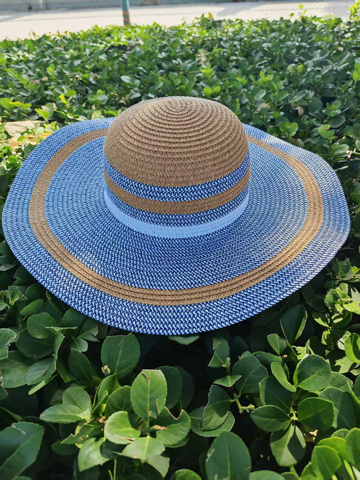 Eleganter Sonnenhut mit breiter Krempe und dezentem Streifenmuster Skanto