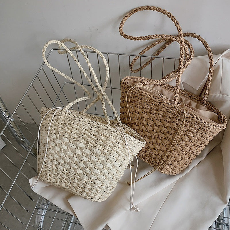 Handgeknüpfte Raffia-Einkaufstasche Skanto
