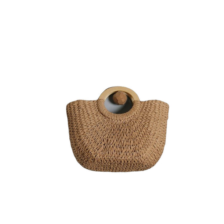 Handgemachte Tragetasche aus Natur-Raffia Skanto