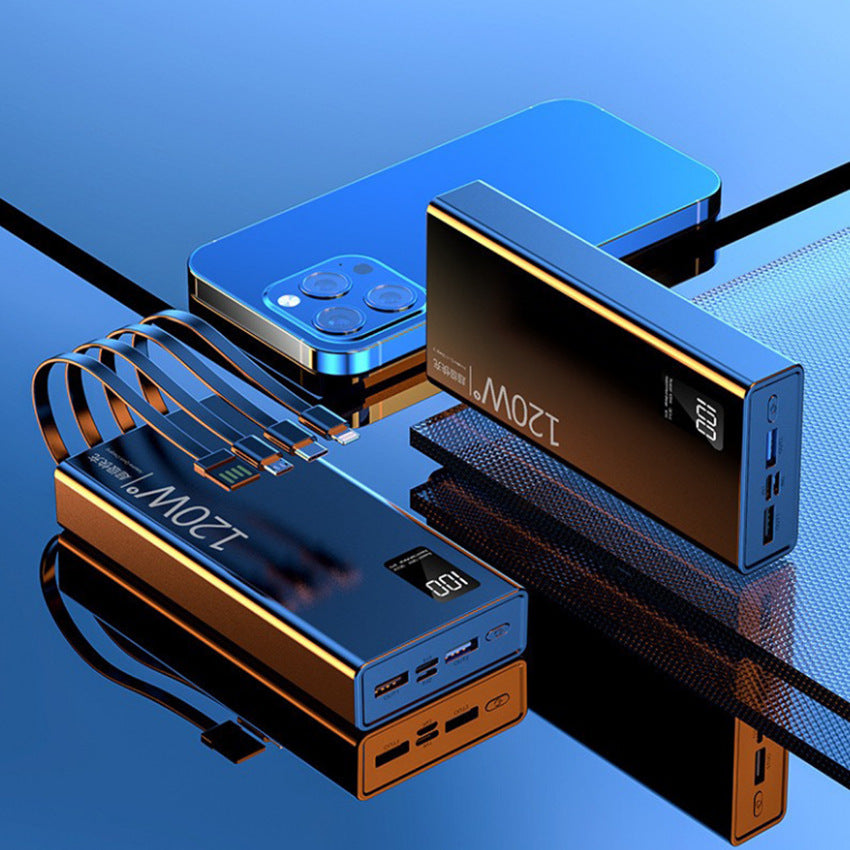 Hochleistungs-Powerbank mit integrierten Schnellladeanschlüssen und LCD-Bildschirm Skanto