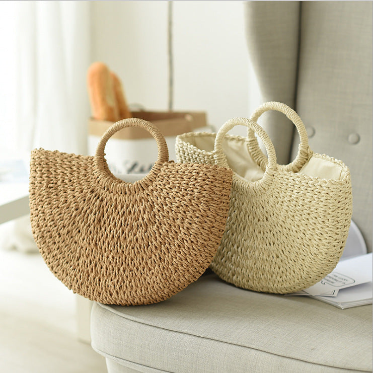 Strandtasche aus handgewebtem Naturmaterial Skanto