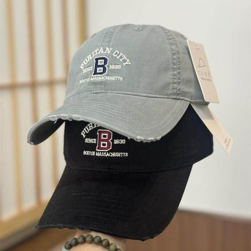 Damen Vintage Distressed Baseballkappe mit Stickerei Skanto