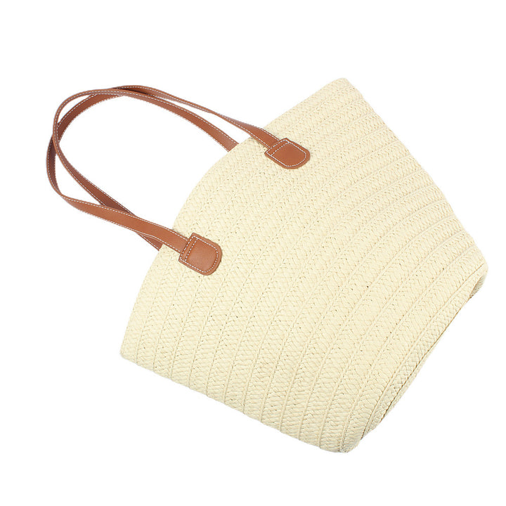 Stilvolle Korbtasche mit Ledergriff Skanto