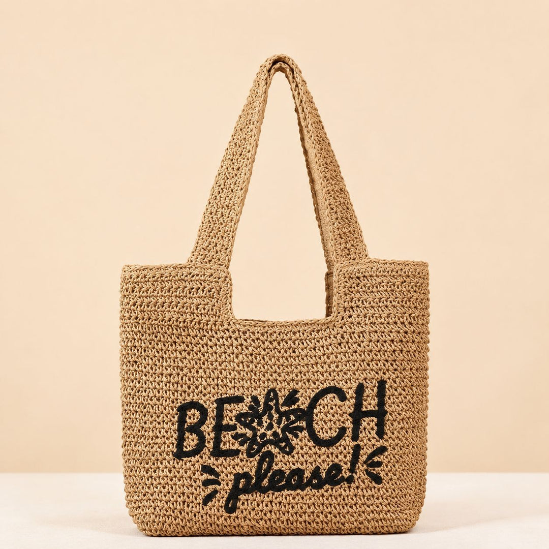 Strandtasche mit gesticktem Text Skanto