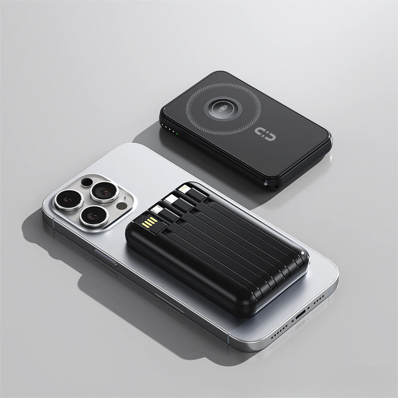 Tragbare Powerbank mit kabelloser Ladetechnologie und integrierter Smart-Technologie Skanto