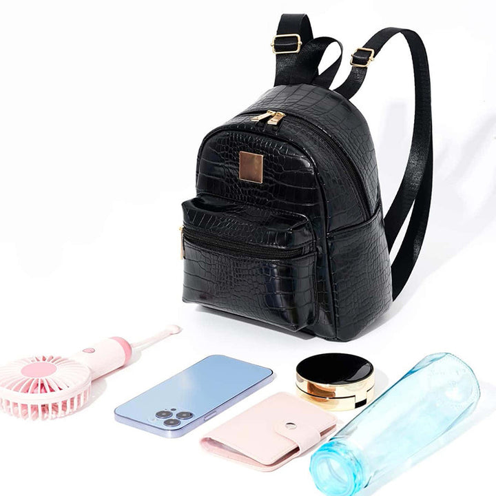 Rucksack im eleganten Krokodil-Look Skanto