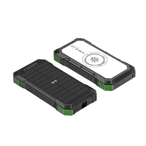 Robuste Solar-Powerbank mit kabelloser Ladetechnologie Skanto