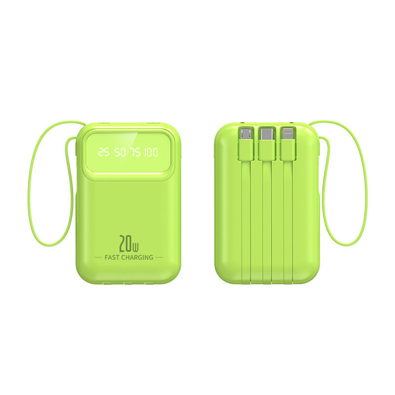 Kompakte Powerbank mit integrierten Schnellladeanschlüssen Skanto