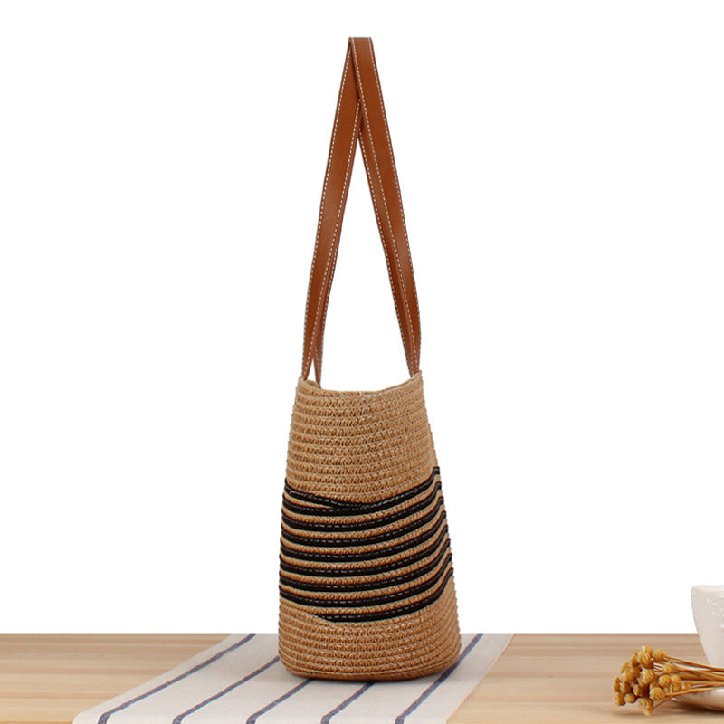 Shopper mit strukturierter Optik aus Naturgeflecht Skanto