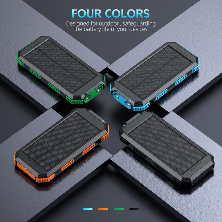 Solar-Powerbank mit kabelloser Ladefunktion Skanto