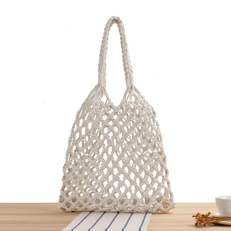 Netztasche aus handgefertigtem Naturmaterial mit einzigartigem Muster Skanto