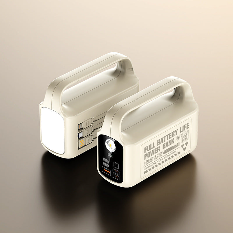 Tragbare Powerbank mit integrierter LED-Beleuchtung und hoher Kapazität Skanto