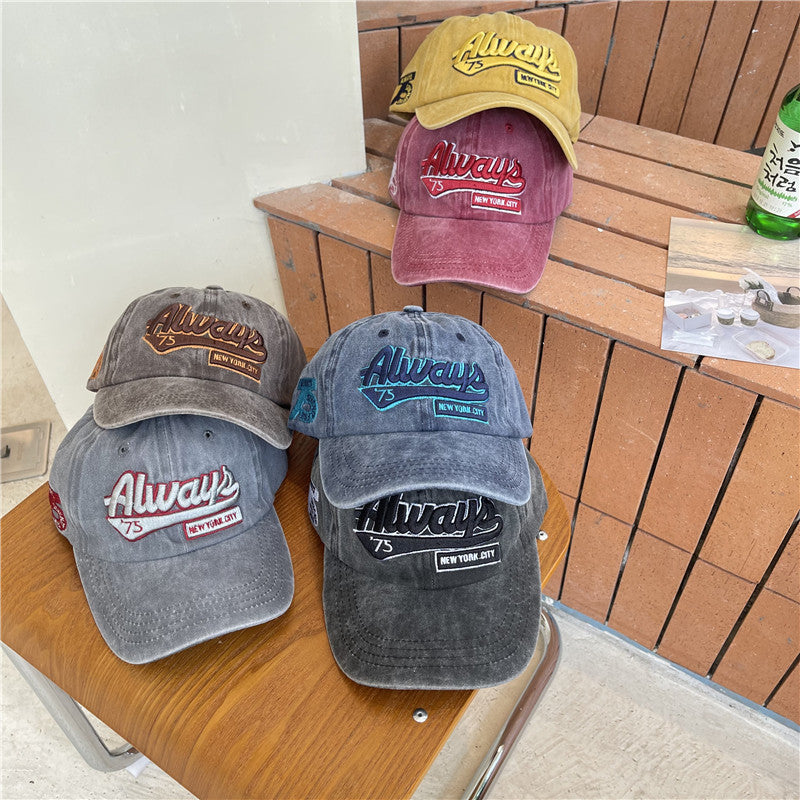 Vintage-inspirierte Distressed Baumwoll-Baseballkappe für Herren Skanto