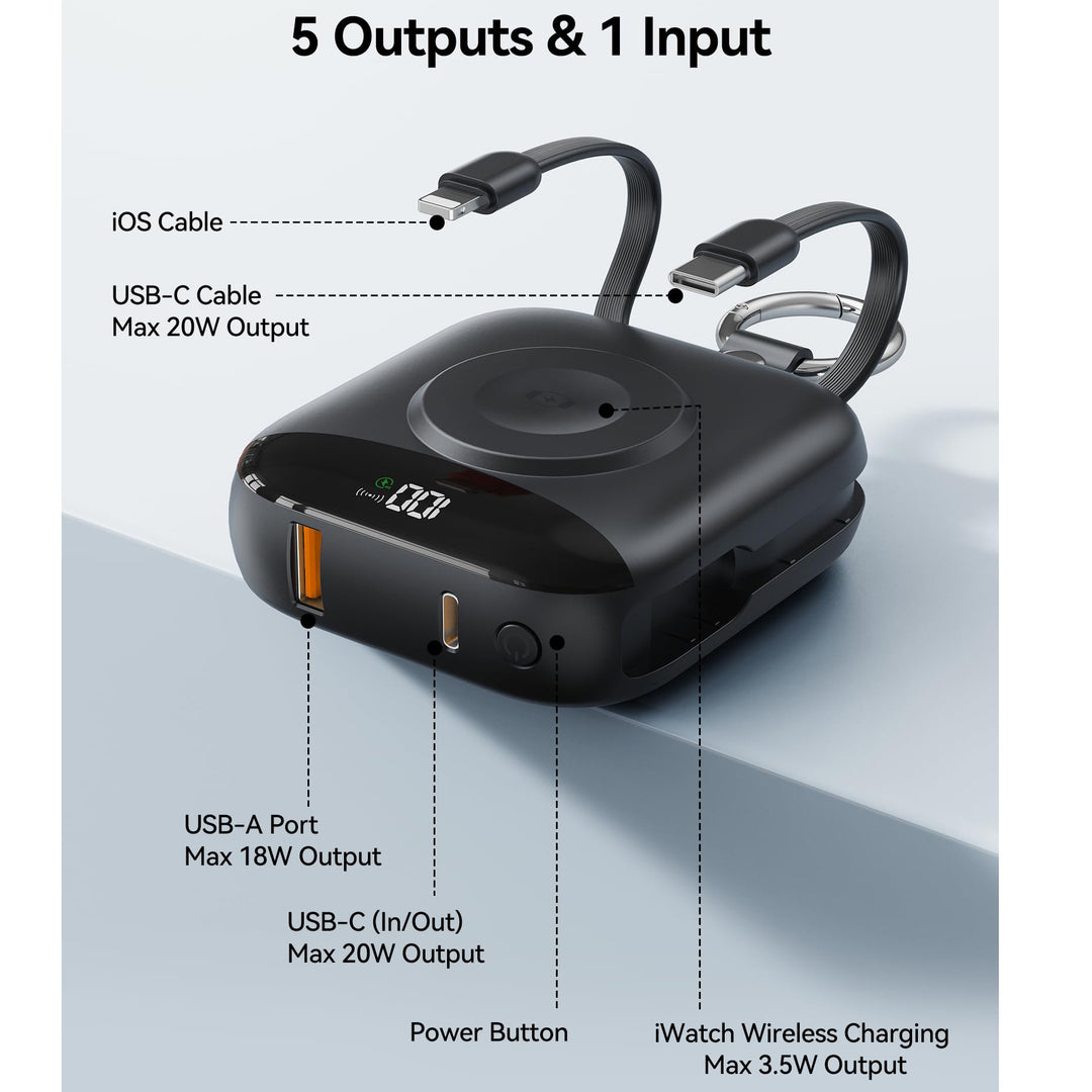 Tragbare kabellose Ladestation mit Powerbank Skanto