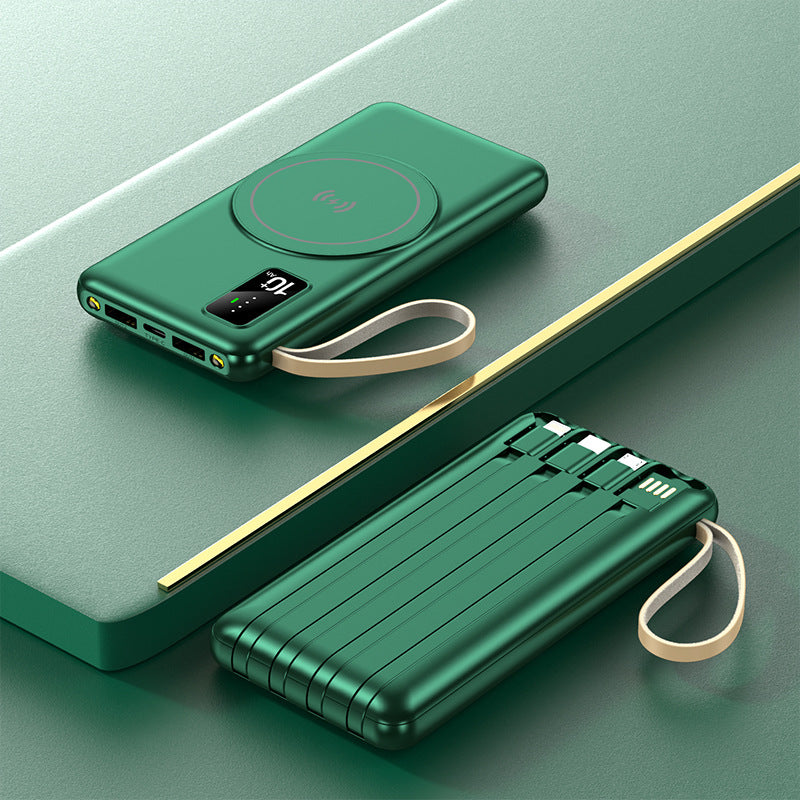 Portable Qi-Lade-Powerbank mit multifunktionalen USB-Anschlüssen Skanto