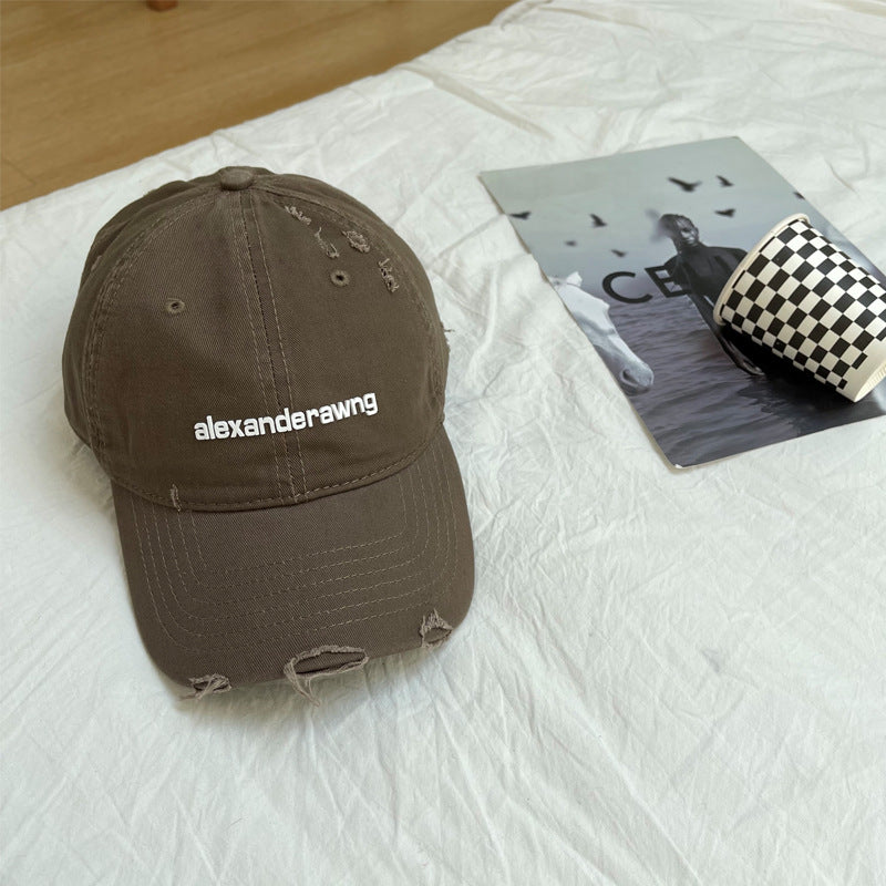 Unisex Distressed Baumwoll-Baseballkappe Skanto