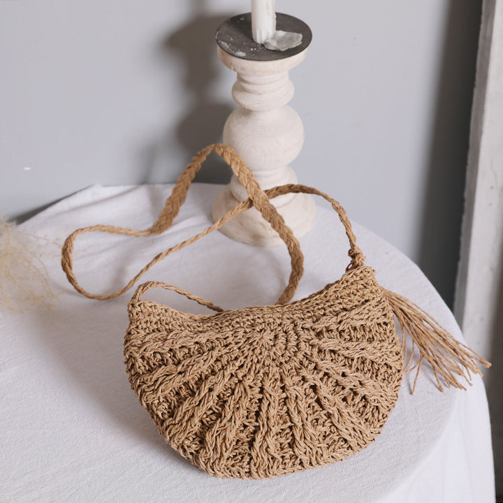 Boho-inspirierte Handtasche aus Naturmaterial Skanto