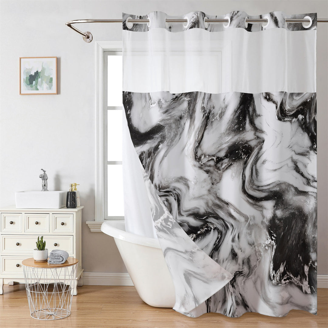 Duschvorhang mit Marmordesign Skanto