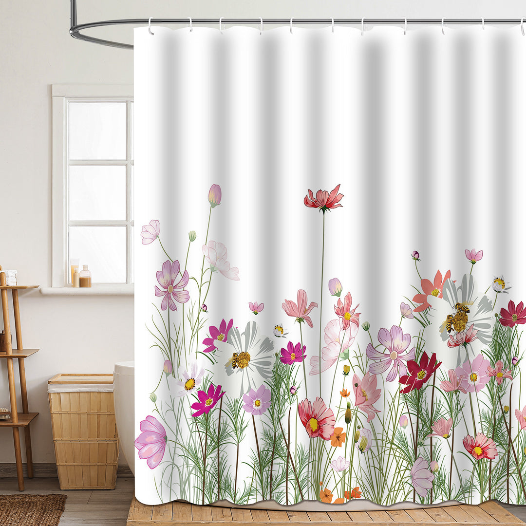 Duschvorhang Skanto mit Blumenmuster