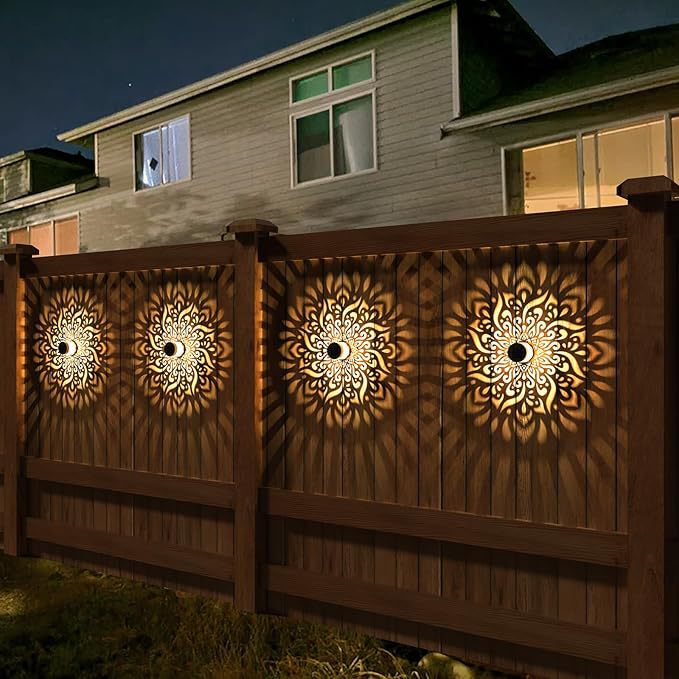 Dekorative Solar-Wandleuchte mit Mandala-Projektionsmuster Skanto