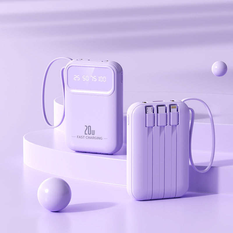 Kompakte Powerbank mit integrierten Schnellladeanschlüssen Skanto