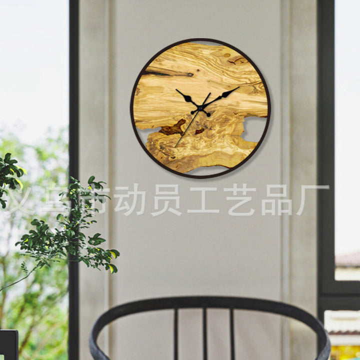 Skanto | Wanduhr aus Acryl in Holzoptik für Wohnzimmer 30 cm