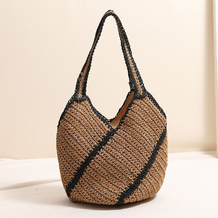 Geflochtene Strandtasche im modernen Design Skanto
